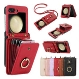 Crossbody Leather Cards Solt Wallet Bag Case For Samsung Galaxy Z Flip