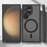 Magnetic Luxury Matte Phone Case For Samsung Galaxy
