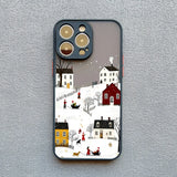 Rural Building Snow Scenery Phone Case For iPhone