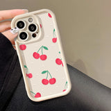 Red Cherry Soft Silicone Phone Case For iPhone