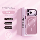 Luxury Matte Transparent Magnetic Case For iPhone