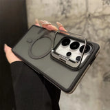 Magnetic Metal Lens Protection Stand Case For Galaxy Samsung
