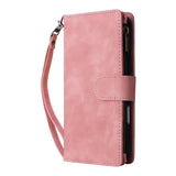 Premium Leather Wallet  Zipper Wallet Card Slots Magnetic Flip Case For iPhone