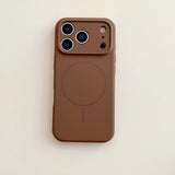 Magnetic Solid Color Silicone Case For iPhone
