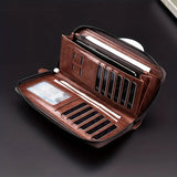 Men's Long Zipper Wallet High Quality Pu Leather Wallet