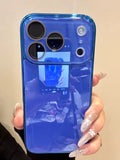 Luxury ice-Tempered Glass Plating Candy Armor Shockproof Case for iPhone