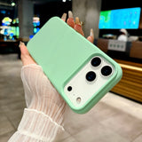 Bright Fluorescent Liquid Silicone Soft Case For iPhone