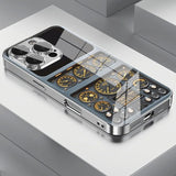 Luxury Aircraft Instrument Pattern Tempered Glass Case For iPhone