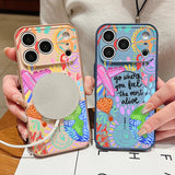 Airplane Painting Print Magnetic Phone Case For iPhone