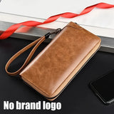 Men's Long Zipper Wallet High Quality Pu Leather Wallet