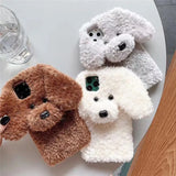 3D Teddy Dog Fluffy Phone Soft Case for IPhone