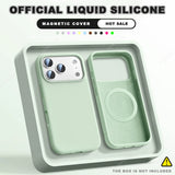 New Magnetic Official Liquid Silicone Case For iPhone