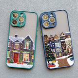 Rural Building Snow Scenery Phone Case For iPhone