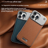 Business Aromatherapy Magnetic Leather Case for iPhone