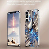 Blue Silver Fluid Drop Electroplated Silver Case For Samsung Galaxy S26