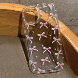 Cute Pink Heart Bow Phone Case for IPhone