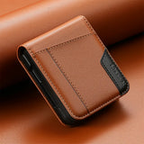 Business Leather Wallet Card Solt Case For Samsung Galaxy Z Flip