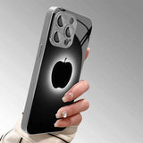 Simple Black White Style For Apple Pattern Electroplated Case For iPhone