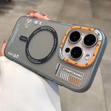 Matte Magnetic Frosted Metal Lens Frame Buttons Case For iPhone