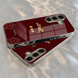 Vibrant Red Cheetah Print Shockproof Case For Samsung