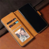 Zipper Leather Wallet Cards Bag Case For Samsung Galaxy