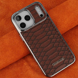 Luxury Fashion Snake-Patterned Leather Case For iPhone