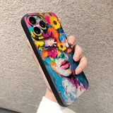 Creative Flower Girl Phone Case For iPhone