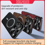 Magnetic Luxury Business Leather Case  For iphone