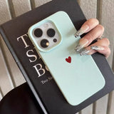Simple Red Love Heart Soft TPU Phone Case For iPhone