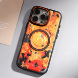 Camouflage Magnetic Lens invisible bracket Case for iPhone