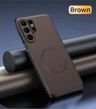Magnetic Leather Shield Anti-Fingerprint Case For Samsung Galaxy S26 Ultra