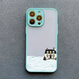 Rural Building Snow Scenery Phone Case For iPhone