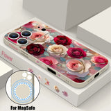 Rose Flowers Patterned Phone Case For iPhone