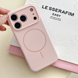 Magnetic Solid Color Silicone Case For iPhone