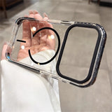 Luxury Glitter Clear For Magnetic Shockproof TPU  Case for iPhone