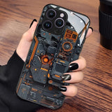 Creative Circuit Board Pattern Glass Material Case For iPhone
