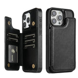 Wallet RFID Blocking Layer Protect Magnetic Flip Leather Case For iPhone