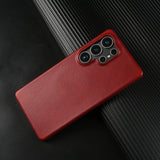 Natural Cowhide Genuine Leather Case For Samsung Galaxy