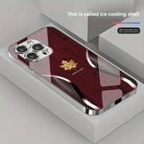 Gold Maple Leaf Plating Case For iPhone