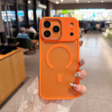 Luxury Spiricle Magnetic Camera Protection Matte Case for iPhone