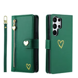 Zipper Cards Solt Wallet Leather Case For Samsung Galaxy