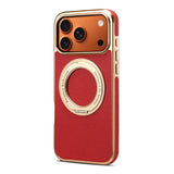 Magnetic Genuine Cowhide Leather Case for iphone