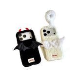 Cartoon Plush Demon Warm Case For iPhone