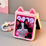Japan Korean Cute Pink Candy Bracelet Hinge Protective Case For Samsung Z Flip