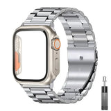 Stainless Steel Band + Protective Case For Apple Watch