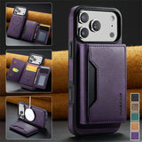 2 in 1 Magnetic Leather Wallet Case for iPhone