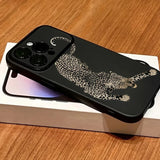 Leopard Print "888" Lucky Number Shockproof Soft Case For iPhone