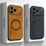 Luxury Leather Magnetic Case For iPhone