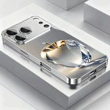 Gorgeous Shine Crystal Apple Electroplated Glass Case For iPhone