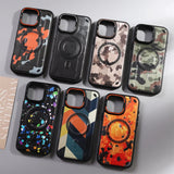 Camouflage Magnetic Lens invisible bracket Case for iPhone
